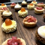Cheesecake, rhubarb tartlette, s'mores cup.
