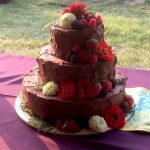Vegan chocolate wedding cake.
